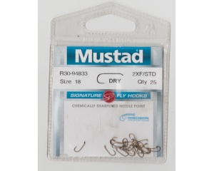 Mustad Dry Fly Hooks 25pcs #18