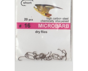 Dry Flies hooks 20pcs #16